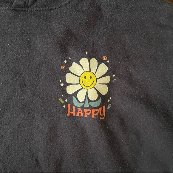 FULL TILT Happy Flower navy blue hoodie - Picture 4 of 4